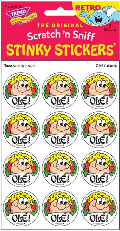 Ole! Taco Scratch 'n Sniff Stinky Stickers®